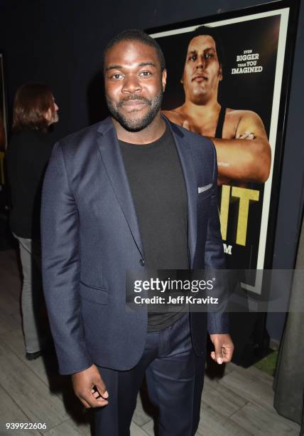 Sam Richardson attends the Los Angeles Premiere of Andre The Giant from HBO Documentaries on March 29, 2018 in Los Angeles, California.