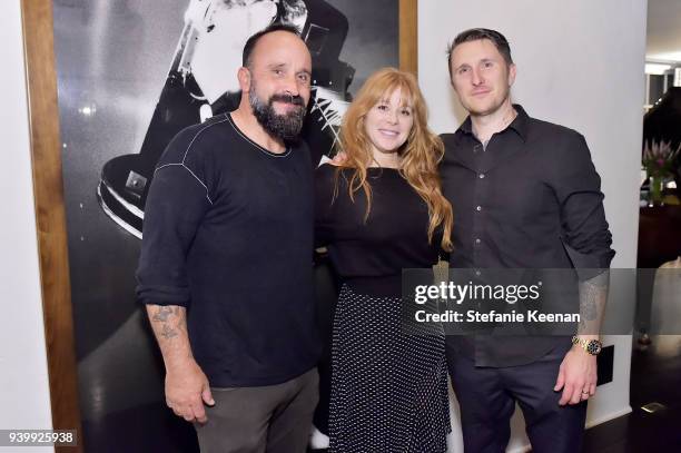 Michael Muller, KImberly Muller and Scott Campbell attend a private dinner to celebrate the One Year Anniversary of Beboe hosted by Lake Bell, Lisa...