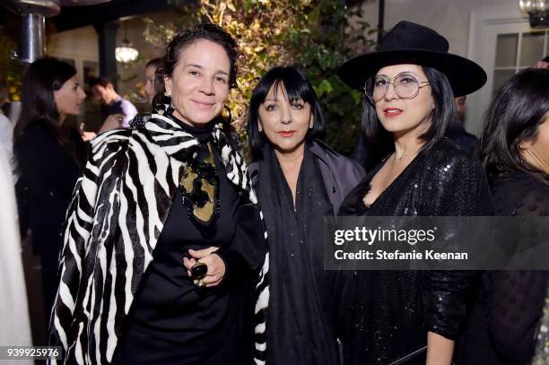 Lisa Eisner, Esthella Provas and Gladys Tamez attend a private dinner to celebrate the One Year Anniversary of Beboe hosted by Lake Bell, Lisa...