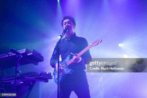 Matthew Murphy of the Wombats performs at O2 Guildhall on March 29, 2018 in Southampton, England.