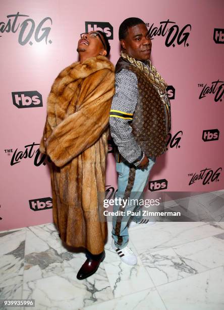 Allen Maldonado and Tracy Morgan attend The Premiere Of "The Last O.G." at The William Vale on March 29, 2018 in New York City.