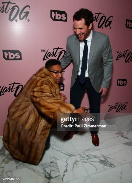 Actors Allen Maldonado and Ryan Gaul attend The Premiere Of "The Last O.G." at The William Vale on March 29, 2018 in New York City.