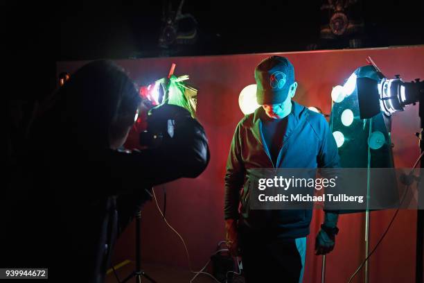 Producer Paul Oakenfold poses during a photo session at a Q&A session at a screening of Netflix's electronic music documentary "What We Started" at...