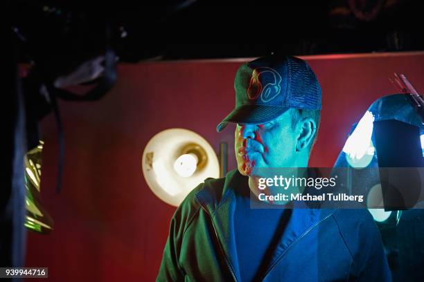 Producer Paul Oakenfold poses during a photo session at a Q&A session at a screening of Netflix's electronic music documentary "What We Started" at...