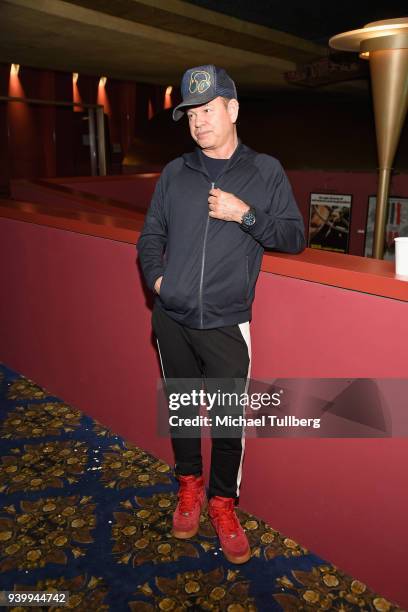 Producer Paul Oakenfold attends a screening of Netflix's electronic music documentary "What We Started" at the Egyptian Theatre on March 29, 2018 in...