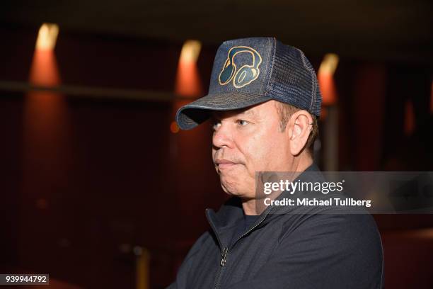 Producer Paul Oakenfold attends a screening of Netflix's electronic music documentary "What We Started" at the Egyptian Theatre on March 29, 2018 in...