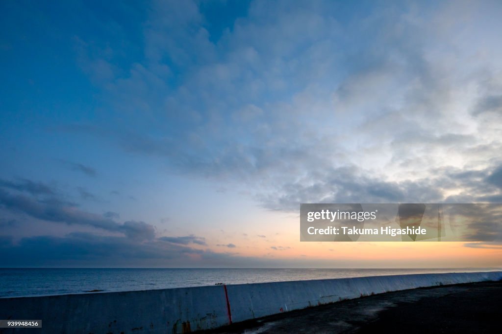 Seawall sunrise