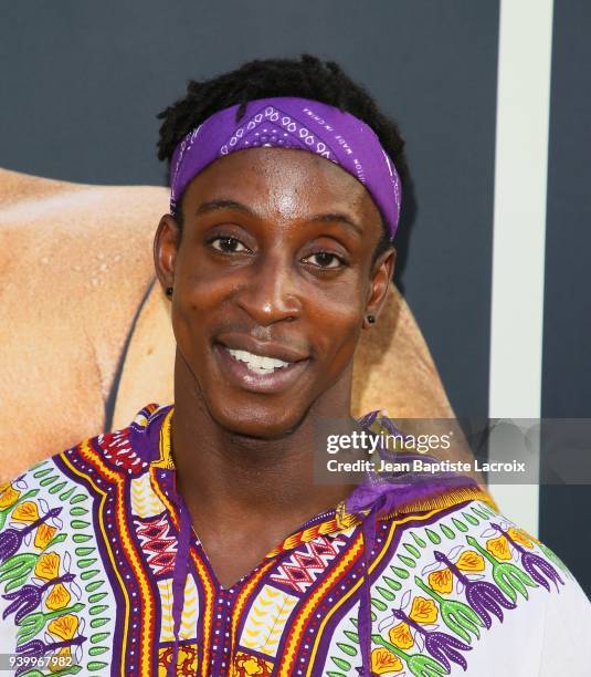 Shaka Smith attends the HBO World Premiere of 'Andre The Giant' on March 29, 2018 in Hollywood, California.