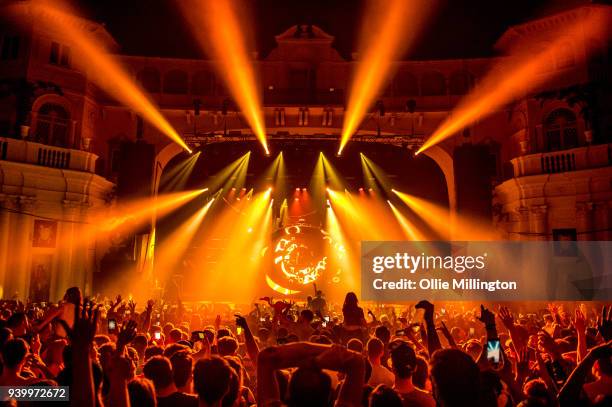 Sub Focus performs on stage at Brixton Academy on March 29, 2018 in London, England.