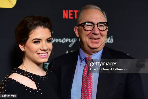 Chloe Sonnenfeld and Barry Sonnenfeld attends A Series Of Unfortunate Events" Season 2 Premiere at Metrograph on March 29, 2018 in New York City.