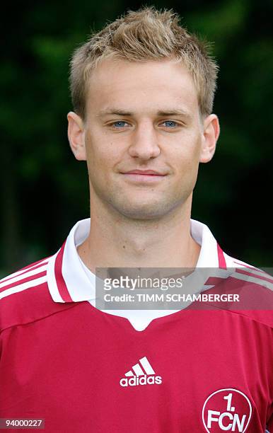 First division Bundesliga football club 1.FC Nuremberg's defender Pascal Bieler poses for photographers during the team presentation on July 8, 2009...