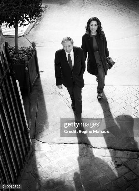 President of the Federation Internationale de l'Automobile Jean Todt and his wife Michelle Yeoh are photographed for InStyle Magazine on November...