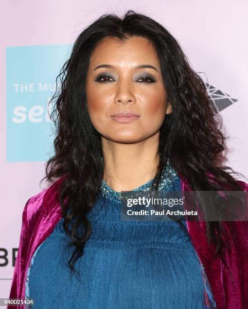 Actress Kelly Hu attends the grand opening of the Museum Of Selfies on March 29, 2018 in Glendale, California.