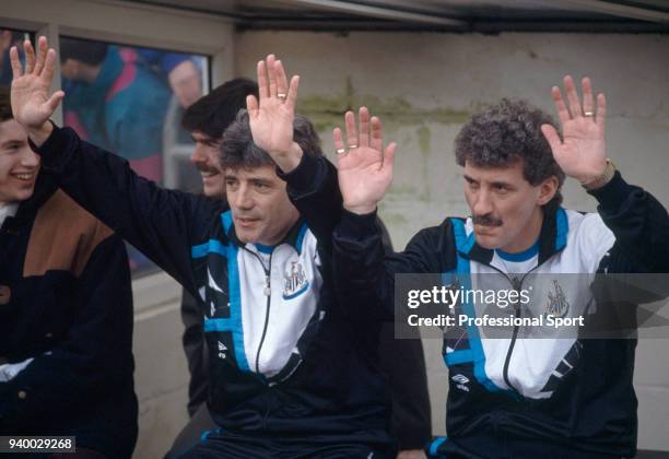 Newcastle United manager Kevin Keegan and his assistant Terry McDermott, circa 1992.