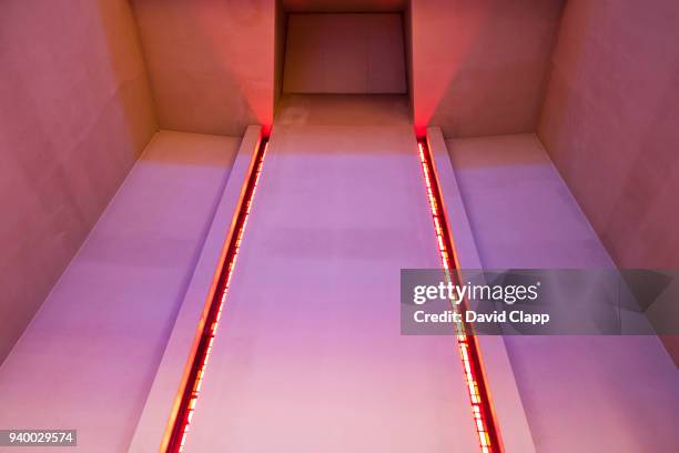 the ceiling of the chapel of reconciliation, metropolitan cathedral - liverpool cathedral stock pictures, royalty-free photos & images