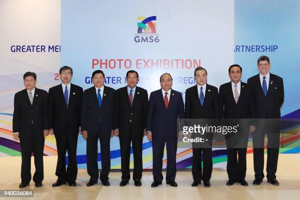 Secretary General Lim Jock Hoi , President of Asian Development Bank Takehiko Nakao , Laos Prime Minister Thongloun Sisoulith , Cambodia's Prime...