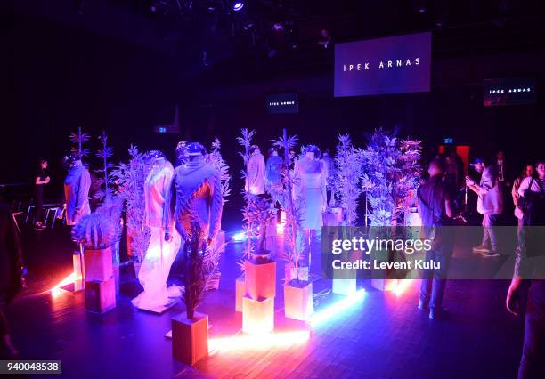 General view of the runway at the Ipek Arnas show during Mercedes Benz Fashion Week Istanbul at Zorlu Performance Hall on March 30, 2018 in Istanbul,...