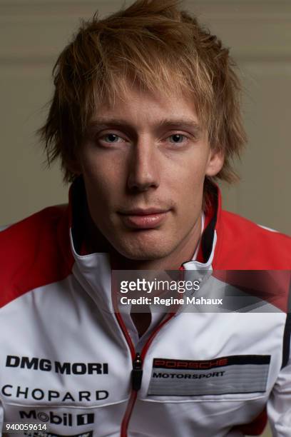 Driver Brendon Hartley is photographed for Paris Match on December 2017 in Paris, France.
