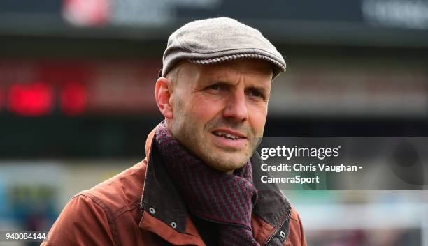 Exeter City manager Paul Tisdale during the Sky Bet League Two match between Lincoln City and Exeter City at Sincil Bank Stadium on March 30, 2018 in...