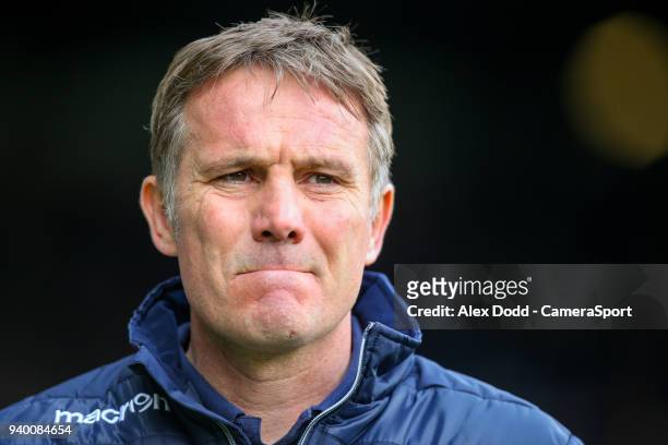 Bolton Wanderers manager Phil Parkinson during the Sky Bet Championship match between Leeds United and Bolton Wanderers at Elland Road on March 30,...