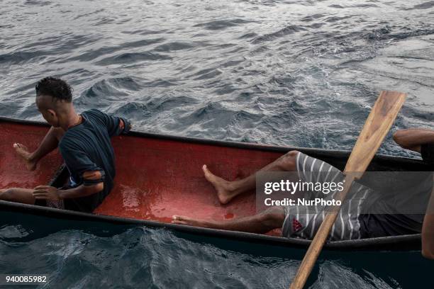 Antar Tuhan Menino Sea event at Larantuka, East Nusa Tenggara, Indonesia, on March 30th 2018. The event is part of easter ceremonial held at East...