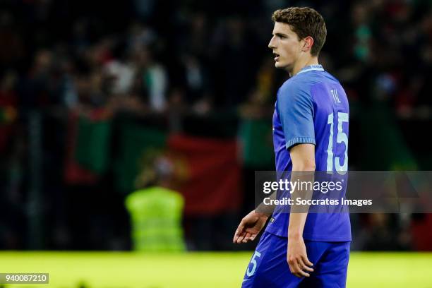 Guus Til of Holland during the International Friendly match between Portugal v Holland at the Stade de Geneve on March 26, 2018 in Geneve Switzerland