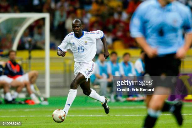 Lilian Thuram of France during the World Cup match between France and Uruguay on 6th June 2002 at Asiad Main Stadium, Busan, South Korea