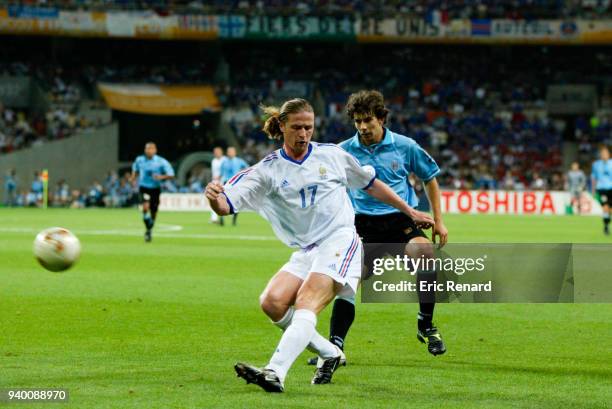 Emmanuel Petit of France during the World Cup match between France and Uruguay on 6th June 2002 at Asiad Main Stadium, Busan, South Korea