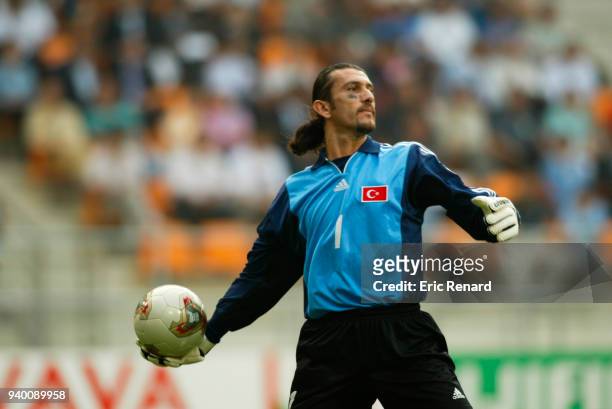 Rustu Recber of Turkey during the World Cup semi final match between Brazil and Turkey on 26th June 2002 at Saitama Stadium, Saitama, Japan