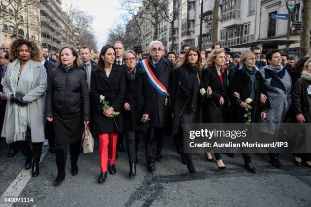 Members of the government Laura Flessel, Nathalie Loiseau, Brune Poirson, Elisabeth Borne, Marlene Schiappa, Nicole Belloubet, Francoise Nyssen,...