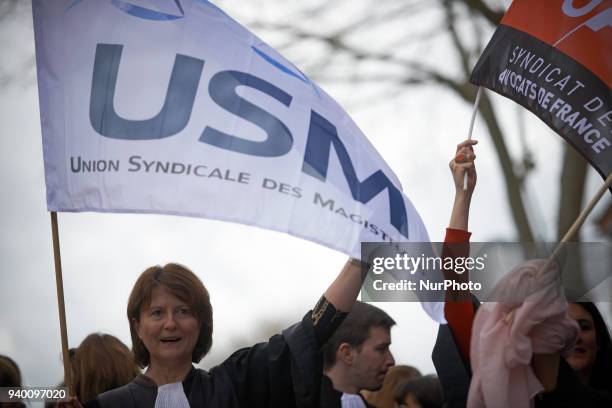 The French Bar Association, all lawyers' unions, all magistrates' unions called all its members to be on strike, to gather in front of courthouses...