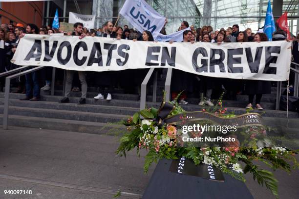 The French Bar Association, all lawyers' unions, all magistrates' unions called all its members to be on strike, to gather in front of courthouses...