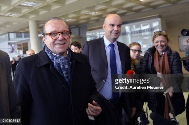 Lawyers Herve Temime and Emmanuel Ravanas representing Laura Smet arrive to the courthouse for the Johnny Hallyday hearing today at Tribunal de...