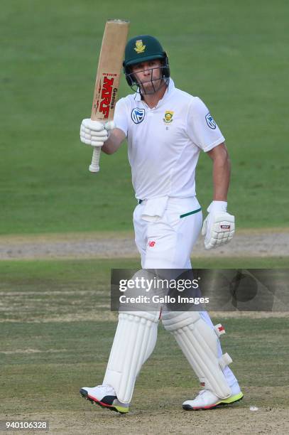 De Villiers of the Proteas goes to 50 runs during day 1 of the 4th Sunfoil Test match between South Africa and Australia at Bidvest Wanderers Stadium...