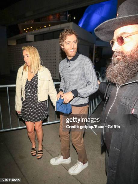 Thomas Middleditch and Mollie Gates are seen on March 29, 2018 in Los Angeles, California.