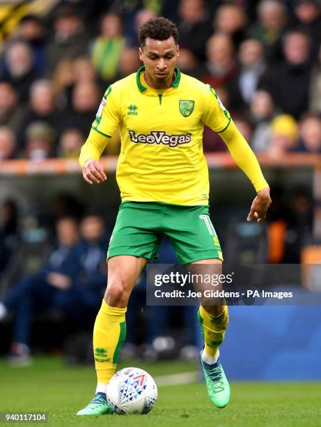 Norwich City's Josh Murphy during the Sky Bet Championship match at Carrow Road, Norwich.