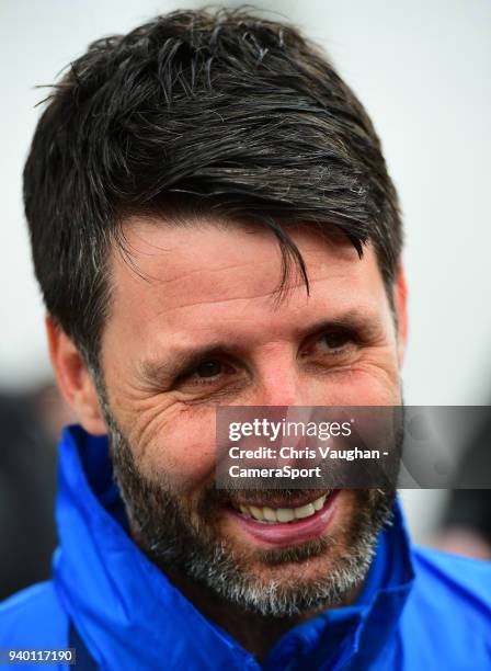 Lincoln City manager Danny Cowley during the Sky Bet League Two match between Lincoln City and Exeter City at Sincil Bank Stadium on March 30, 2018...