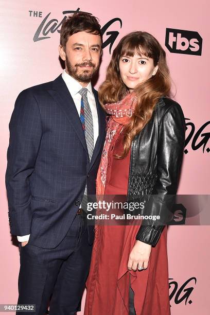 Jorma Taccone and Marielle Heller attend TBS hosts the premiere of "The Last O.G." at The William Vale in the Brooklyn borough of New York City, New...