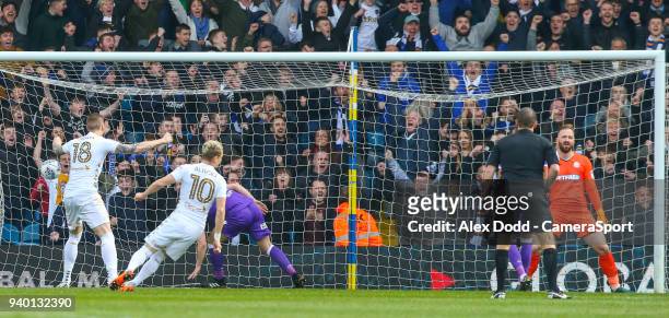 Bolton Wanderers players react after Leeds United's Caleb Ekuban scored the opener during the Sky Bet Championship match between Leeds United and...