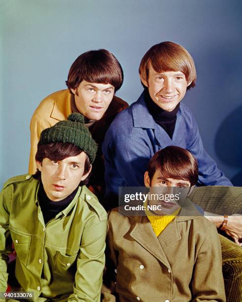 Pictured: Micky Dolenz as Micky, Peter Tork as Peter, Michael Nesmith as Mike, Davy Jones as Davy --