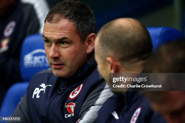 Readings new manager Paul Clement during the Sky Bet Championship match between Reading and Queens Park Rangers at Madejski Stadium on March 30, 2018...