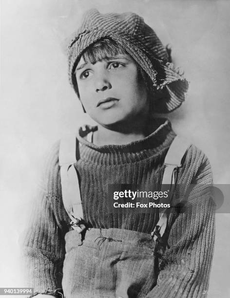 American child actor Jackie Coogan in costume as Tim Kelly in the film 'The Rag Man', 1925.