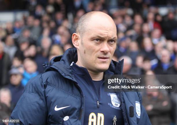 Preston North End's Manager Alex Neil during the Sky Bet Championship match between Sheffield Wednesday and Preston North End at Hillsborough on...