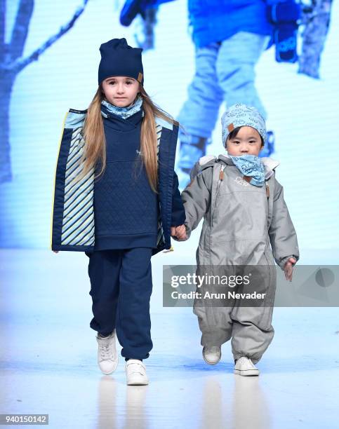Models walk the runway wearing Tiny Trolls of Norway at 2018 Vancouver Fashion Week - Day 6 on March 24, 2018 in Vancouver, Canada.