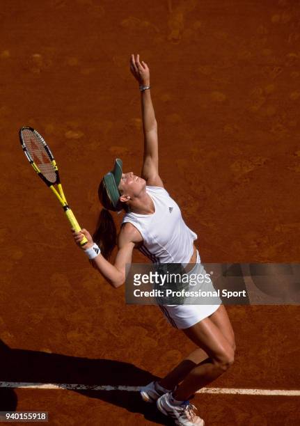 Meghann Shaughnessy of the USA in action during the French Open Tennis Championships at the Stade Roland Garros circa May 2003 in Paris, France.