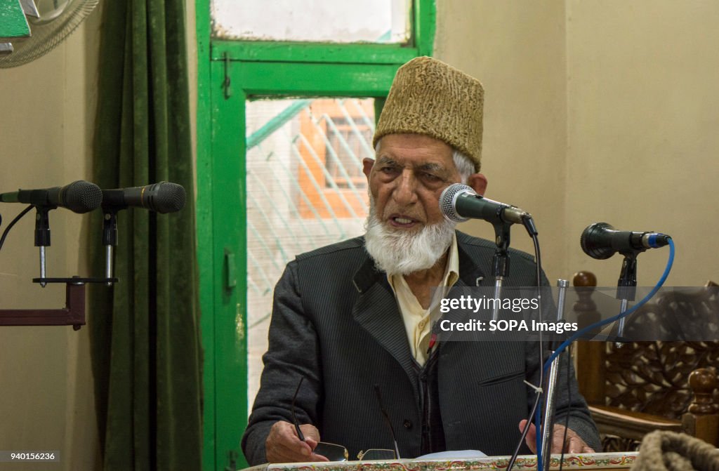 Syed Ali Shah Geelani, senior resistance leader and Former...