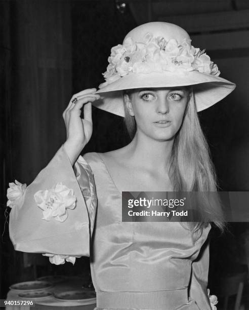 Arabella Churchill , grand-daughter of statesman Sir Winston Churchill, at the annual Berkeley Debutante Dress Show at the Berkeley Hotel in London,...