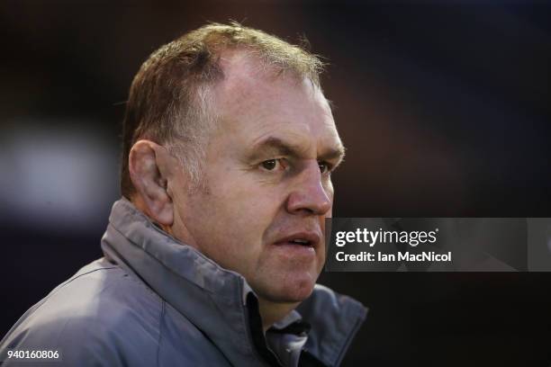 Newcastle Falcons director of Rugby Dean Richards is seen during the European Rugby Challenge Cup Quarter-Final match between Newcastle Falcons and...