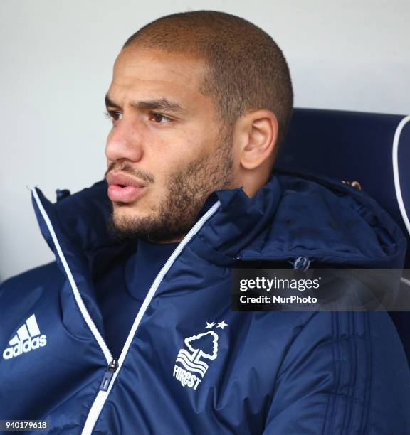 Nottingham Forest's Adiene Guedioura during Championship match between Millwall against Nottingham Forest at The Den stadium, London England on 30...