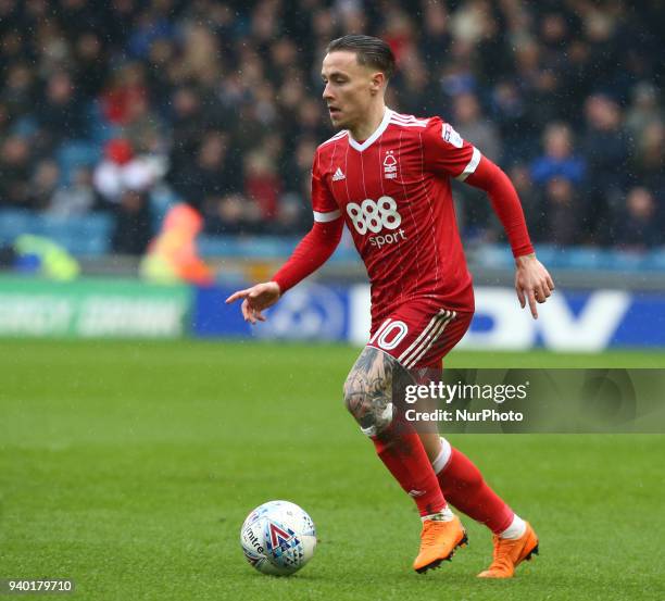 Nottingham Forest's Barrie McKay during Championship match between Millwall against Nottingham Forest at The Den stadium, London England on 30 March...